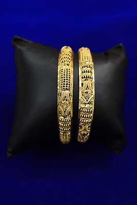 #ad Ethnic Bollywood Indian Bracelet Set Bangles Gold Plated Fashion Bridal Jewelry $13.99