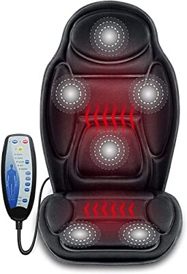 #ad Massage Seat Cushion Back Massager with Heat 6 Vibration Massage Nodes amp; 2... $74.66