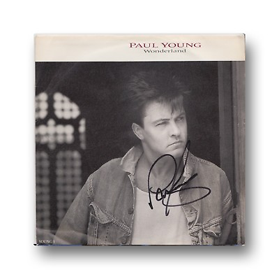 #ad PAUL YOUNG HAND SIGNED WONDERLAND 7quot; VINYL PROOF. GBP 39.99