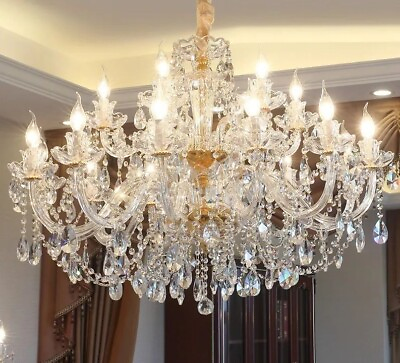 #ad Clear Crystal Chandelier European Style Lighting Hanging Decoration 1to24 Lights $1691.99