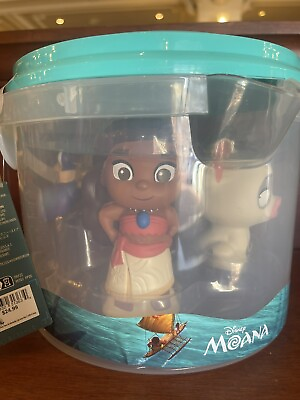 #ad BNWT Disney Moana Bath Toy Set with Moana Maui Pua Hei Hei Tomatoa Up to 5quot; $49.00