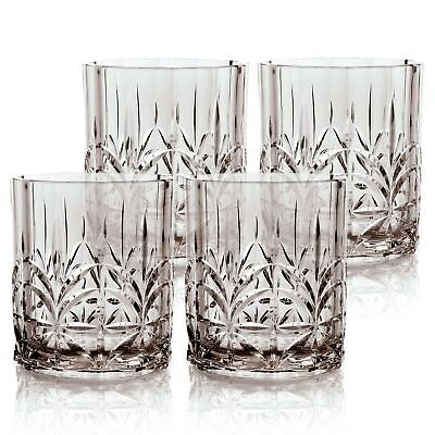 #ad Bellaforte Shatterproof Tumbler Set Whiskey Glasses Bpa Free Grey $28.99