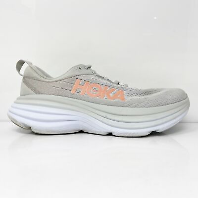 #ad Hoka One One Womens Bondi 8 1127952 HMLR Gray Running Shoes Sneakers Size 8.5 B $93.99