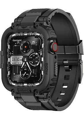 #ad amBand Bands Compatible with Apple Watch 9 8 7 49mm M1 Sport Series Rugged Case $19.99