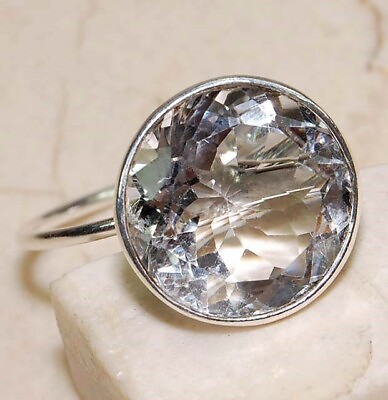 #ad 4CT Natural White Topaz 925 Sterling Silver Ring Jewelry Sz 7 NW17 6 $29.99