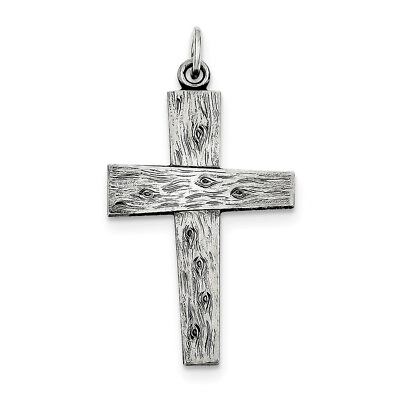 #ad Sterling Silver Antiqued Cross Pendant QC5852 $56.99