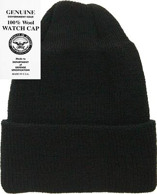#ad Mcguire Gear 100% Wool Watch Cap Beanie Military Style Made in USA One Size $27.99