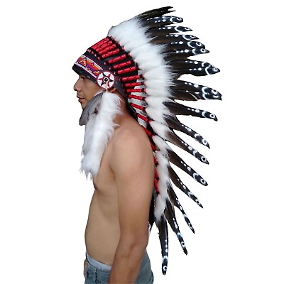 #ad Feather Warbonnet American Indian Headdress Native Hat Carnival Hat Chief hats $69.00