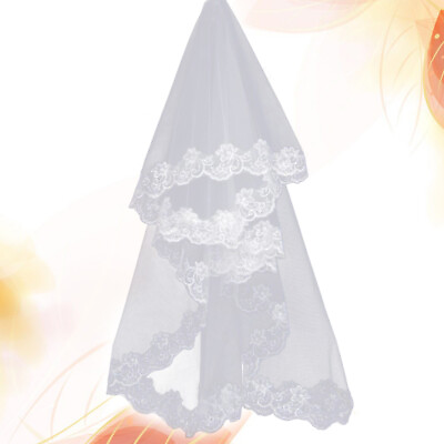 #ad Romantic Embroidered Bridal Veil with Delicate Hair Accessory $9.02