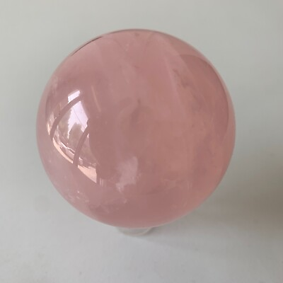 #ad TOP 0.51LB Natural hexagram pink rose quartz sphere crystal ball healing YC216 $30.59