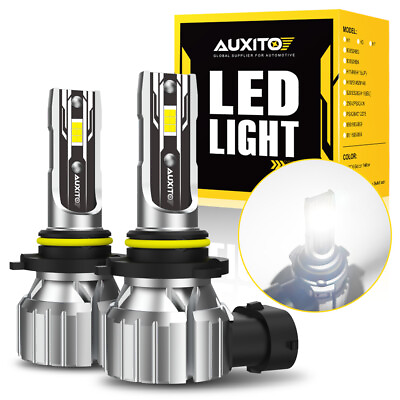 #ad 2PCS AUXITO HB3 9005 LED Headlight Kit Bulbs Beam High Low 6500K White 40000LM $22.09