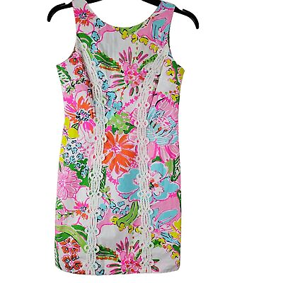 #ad Lilly Pulitzer x Target Nosey Posey Womens Pink Embroidered Floral Shift Dress 2 $58.88