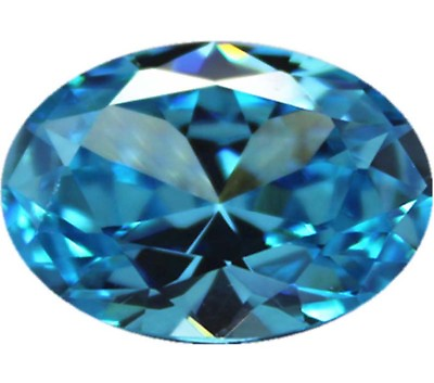 #ad 8X10mm 3.52ct Natural Sea Blue Sapphire Oval Diamonds Faceted Cut VVS Loose Gems $8.57