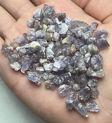 #ad 155 Cts Well Terminated Purple Spinel Crystals Rough Lot From Afghanistan $24.99