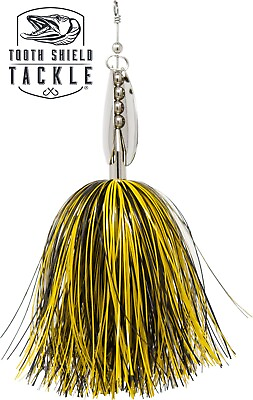 #ad Tooth Shield Tackle 308 Musky Bucktail Muskie Inline Spinner Solid Jailbird $23.95