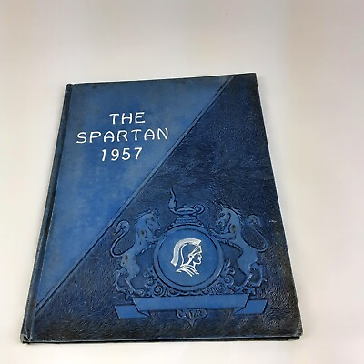 #ad Vintage The Spartan 1957 High School Yearbook Hardcover Pawtucket RI $21.25