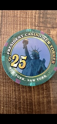 #ad Casino Chip $25 PRESIDENT CASINO New York NY USA $4.99