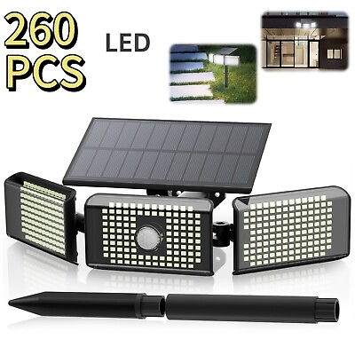 #ad 36000lm LED Solar Street Light Security Flood Lamp Motion Sensor Outdoor Wall $17.98