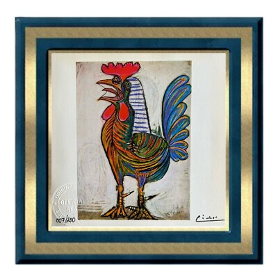 #ad Pablo Picasso Signed Original Hand Tipped Print The Cock 1938 $95.00