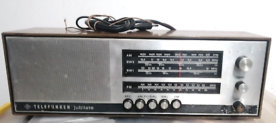 #ad Vintage transistors AM FM Vintage Telefunken Jubilate 305 Italy Made *Works fine $135.00