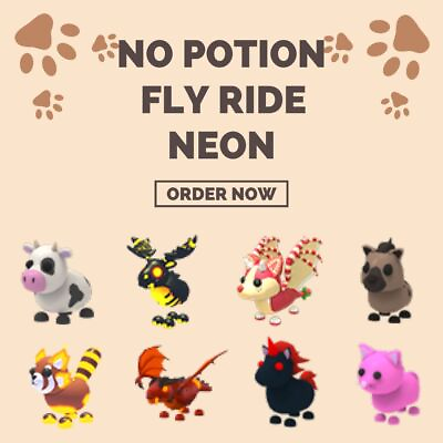 #ad No Potion FR Fly Ride NFR Neon MFR Mega Adopt Me $6.84