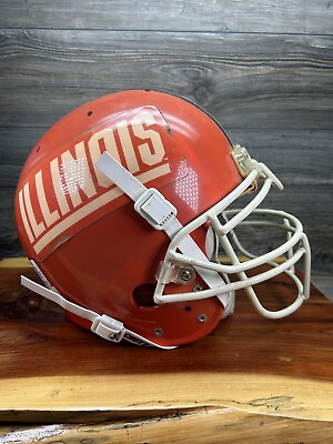 #ad Illinois Fighting Illini Schutt Football Helmet EUC Perfect Home Office Decor $119.79
