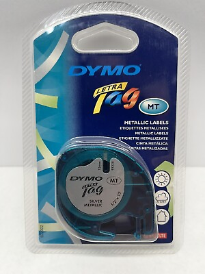 #ad Dymo Letratag silver metallic label refill cartridge New sealed 1 2quot;X13#x27; $9.99