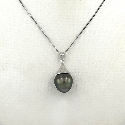 #ad Genuine Baroque Tahitian Pearl Solid Sterling Silver 925 Bell Pendant TPJ $68.95