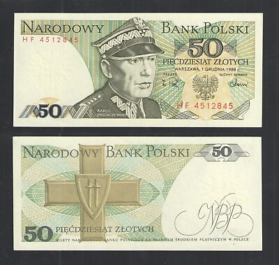 #ad POLAND 1988 PICK CATALOG # P142c CURRENCY PAPER MONEY UNCIRCULATED $1.00