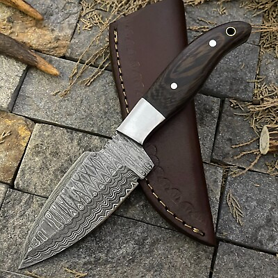 #ad SHARD®™ Custom Hand Forged Damascus Steel Camping Skinner Hunting Knife W Sheath $20.76