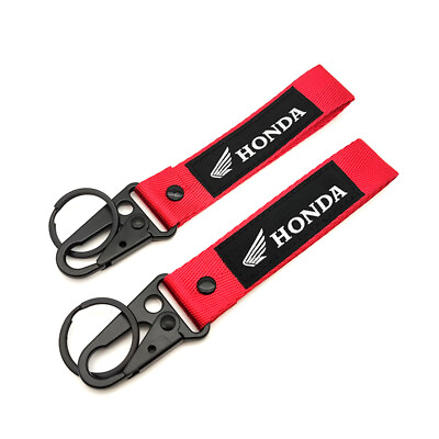 #ad 2PCS Motorcycle Keychain Embroidered Logo Key Chain Key Ring Lanyards for Honda $12.99