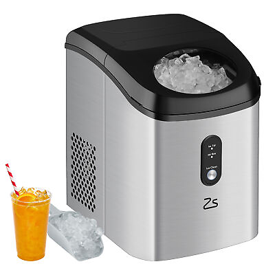 #ad 33 lbs Day Countertop Ice Maker with Soft Chewy Pellet Ice Pebble Ice Machine $165.62