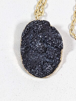 #ad INC International Concepts Black Druzy Style Stone $10.49