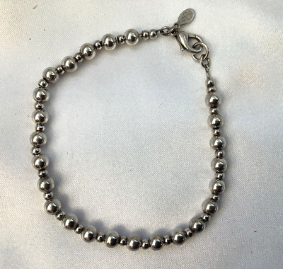 #ad Premier Designs Silver Ball Bead Bracelet Simple Modern Fashion 531 $7.00