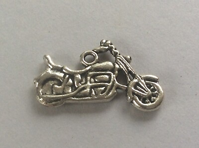 #ad Harley Davison Motorcycle Charm Pendant Collectable White Metal FREE POST GBP 3.49
