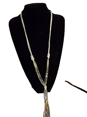 #ad Extra Long Tassel Necklace 30in 15 in drop With 9 In Tassel Sparkle Handmade $9.50