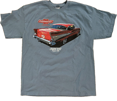 #ad NWOT Vintage Chevy Bel Air TShirt Mens Blue Large Hot Rod 2006 Cruisin’ Reno $9.00