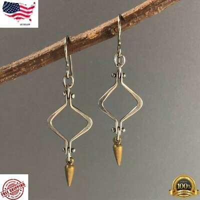 #ad 925 Silver Plated Ear Hook Earrings Drop Dangle Wedding Jewelry Gifts Simulated $3.85