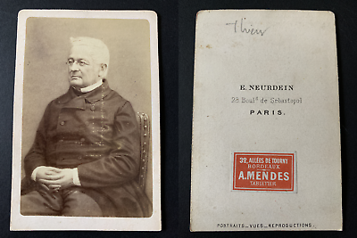 #ad E. Neurdein Paris Le politicien Adolphe Thiers Vintage cdv albumen print Adol EUR 89.00