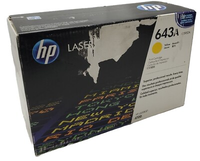 #ad HP 643A Yellow Original LaserJet Toner Cartridge 10000 pages Q5952A New Sealed $29.95