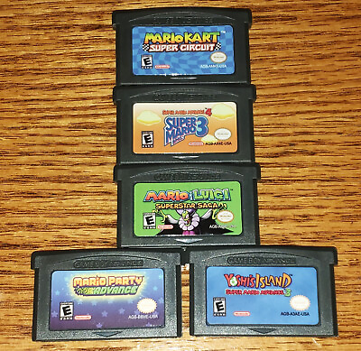 #ad Super Mario GB GBA NDS Gameboy Advance Games Bundle Lot Variety Titles tested $13.95