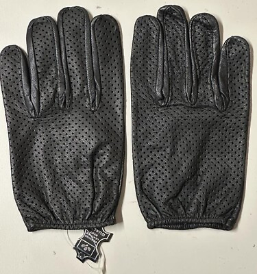 #ad Beautiful Thin Mesh Perforated Summer Leather Police Driving Gloves $5.99