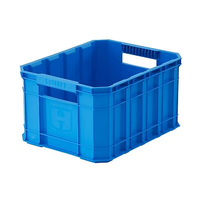 #ad 8.5 Gallon Stackable Plastic Utility Crate Blue $13.50