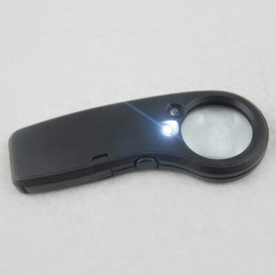 #ad 30X Handheld Magnifying Glass Zoomer Magnifier Loupe with LEDUV Lamp Round Lens C $5.99