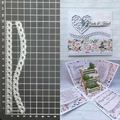 #ad Lace Edge Border Metal Cutting Dies Scrapbooking Paper Cards Stencils Template $3.15