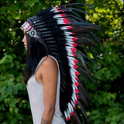 #ad Feather Headdress Native American Indian Inspired Tribal Halloween Costume Props $159.99