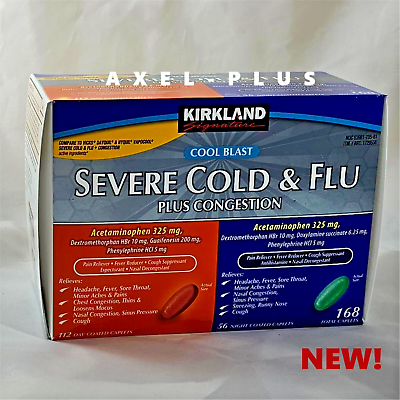 #ad Kirkland Signature Severe Cold amp; Flu Multi Symptom Caplets 168 Caplets $18.57