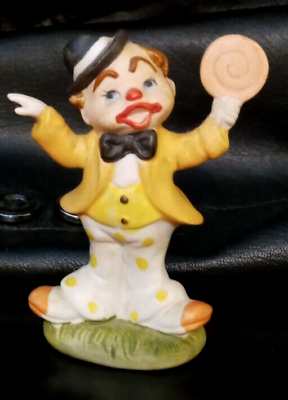 #ad Very Vintage quot;littlequot; Clown enjoying a Lollipop $30.16