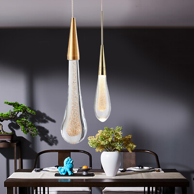 #ad Modern Crystal Glass Ceiling Light Fixture Chandelier Teardrop Pendant Lamp Home $27.36