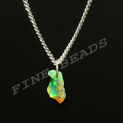 #ad Ethiopian Opal Pendant 925 Sterling Silver Opal Raw Opal Uncut Pendant PD 381 $26.30